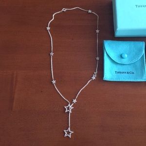 Tiffany & Co open star lariat necklace